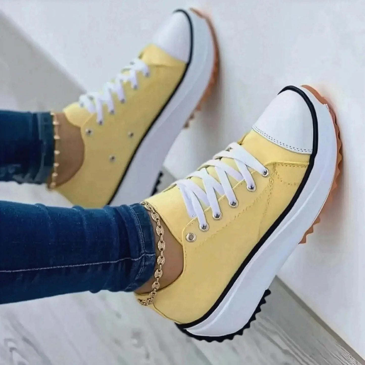 Baskets Basses Toile Uni Été - Automne - Saylana