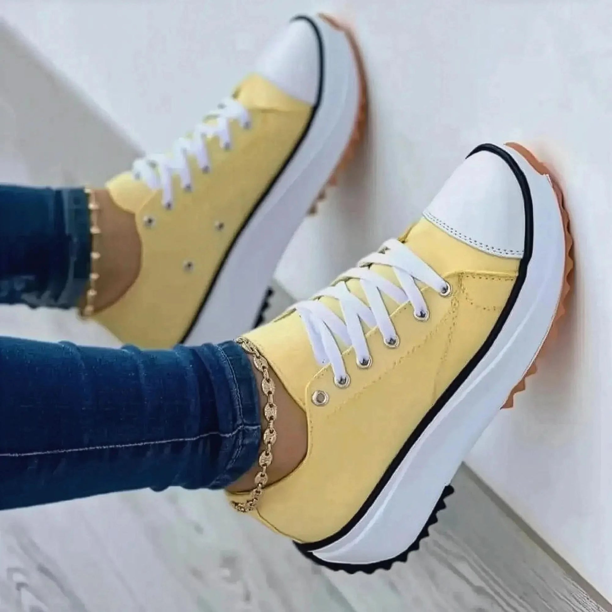 Baskets Basses Toile Uni Été - Automne - Saylana