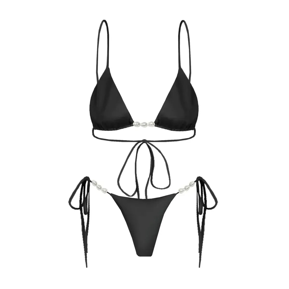 Bikini Perlé 3 Pièces Blanc & Élégant-Saylana