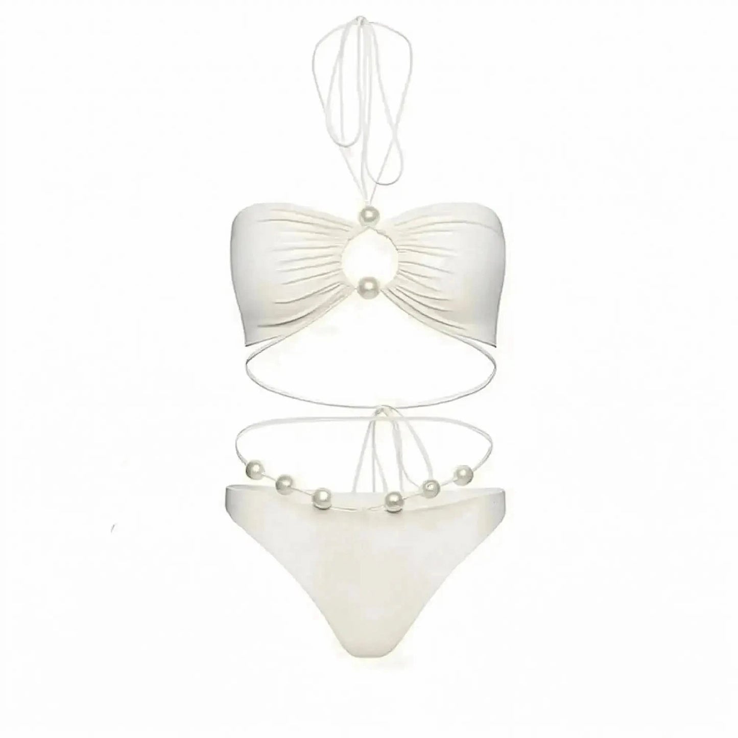 Bikini Perlé 3 Pièces Blanc & Élégant - Saylana