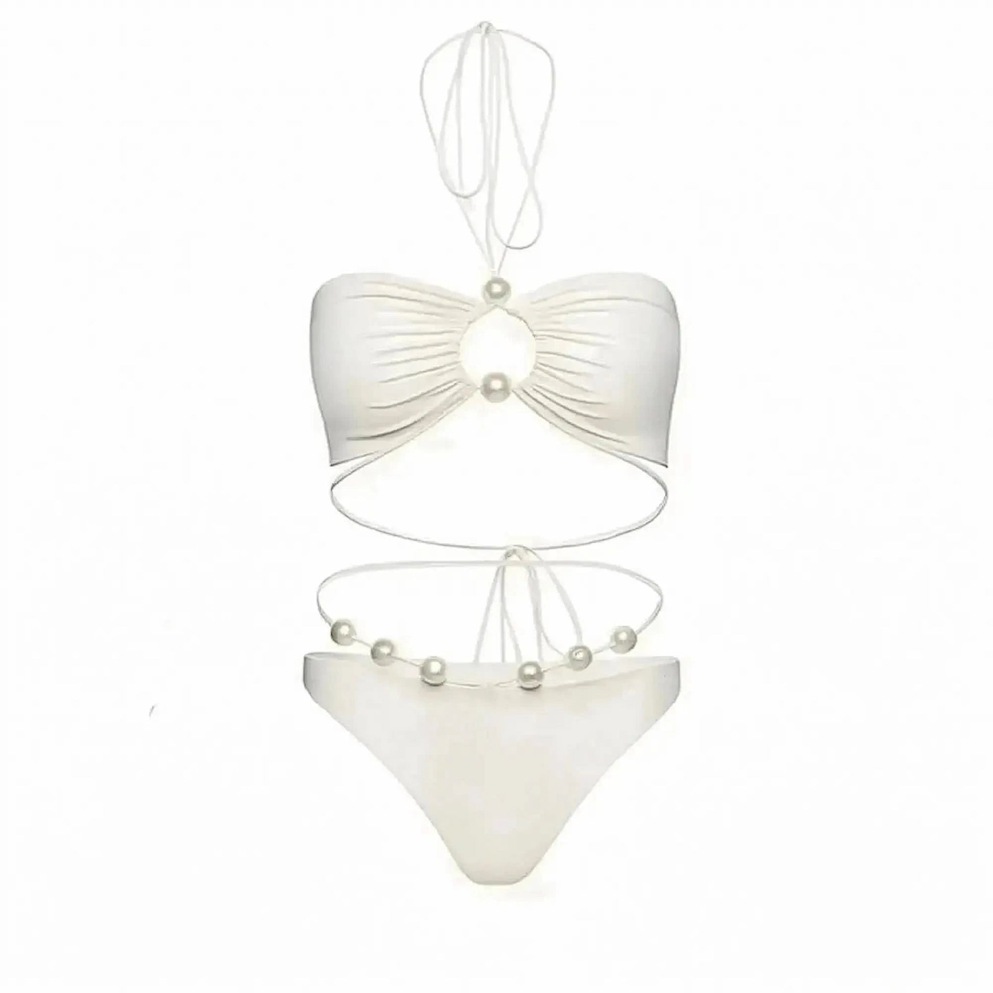 Bikini Perlé 3 Pièces Blanc & Élégant - Saylana