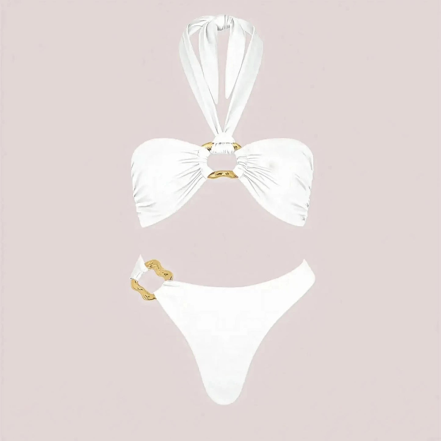 Bikini Perlé 3 Pièces Blanc & Élégant - Saylana