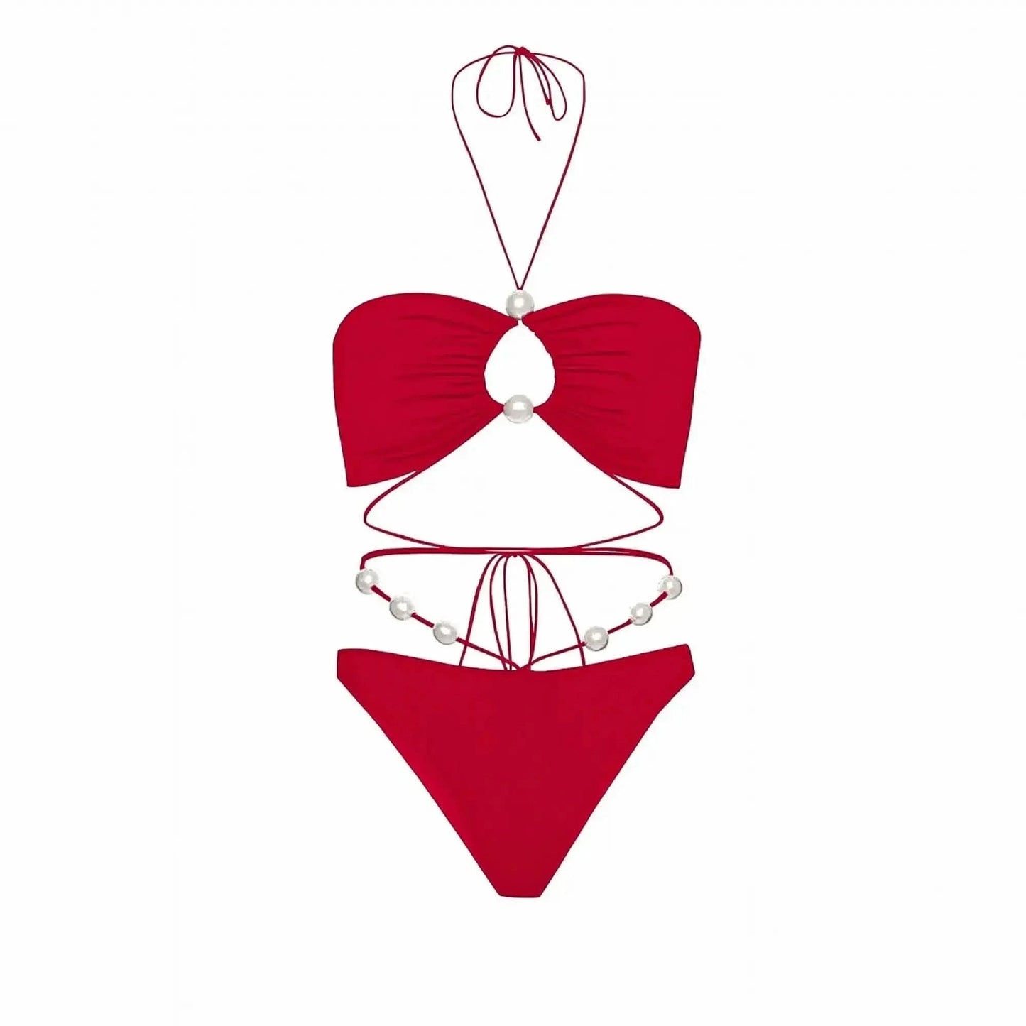 Bikini Perlé 3 Pièces Blanc & Élégant - Saylana