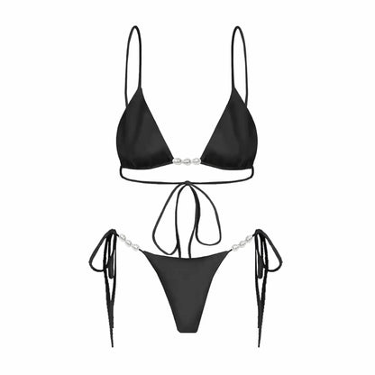 Bikini Perlé 3 Pièces Blanc & Élégant - Saylana