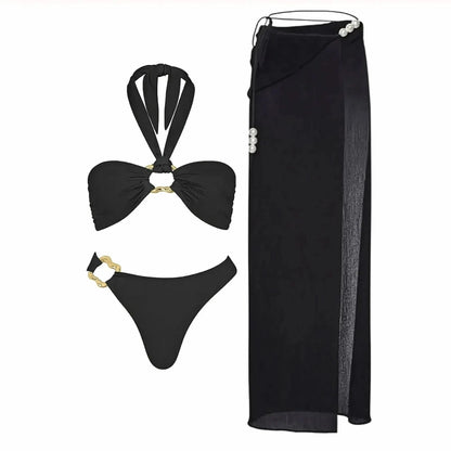 Bikini Perlé 3 Pièces Blanc & Élégant - Saylana