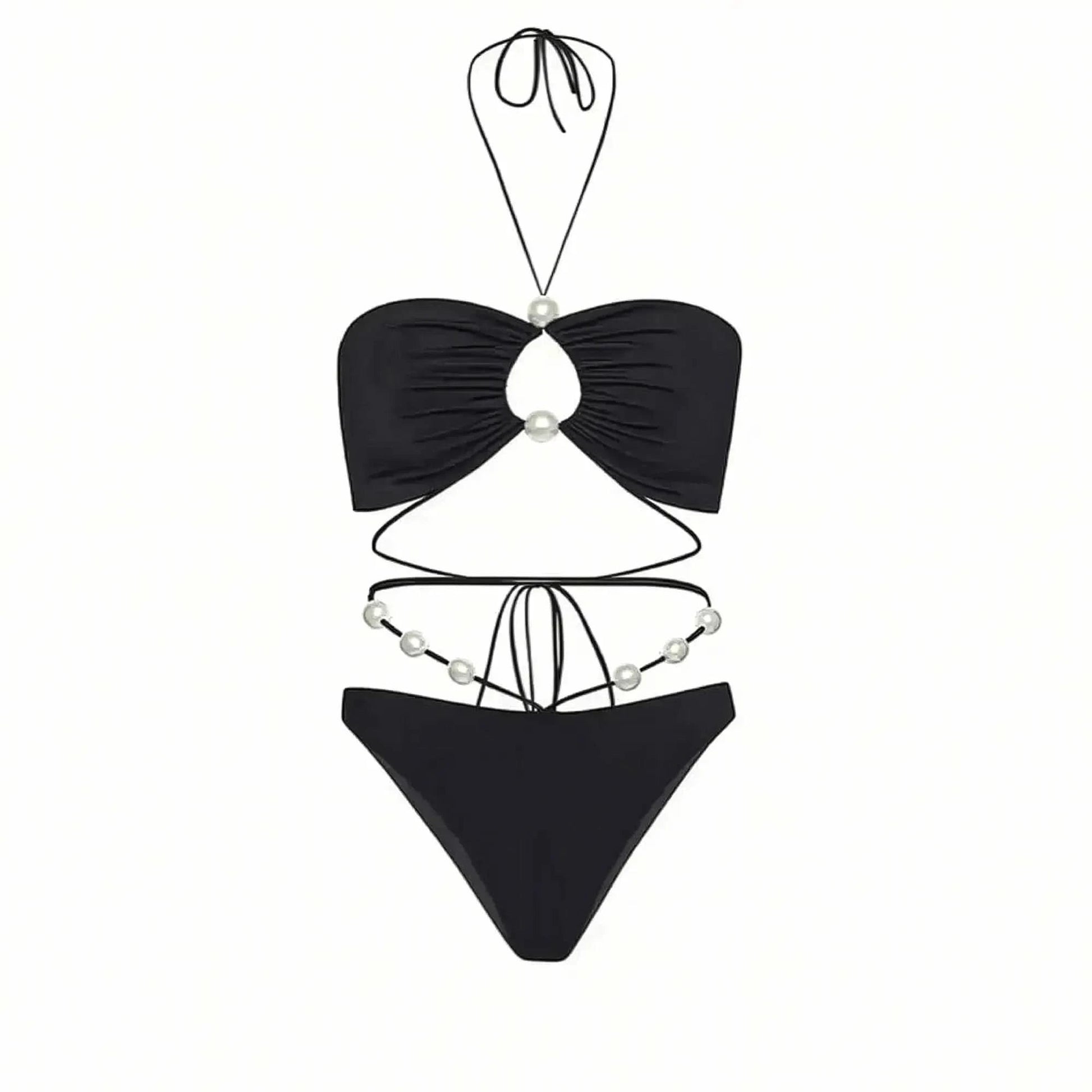 Bikini Perlé 3 Pièces Blanc & Élégant - Saylana