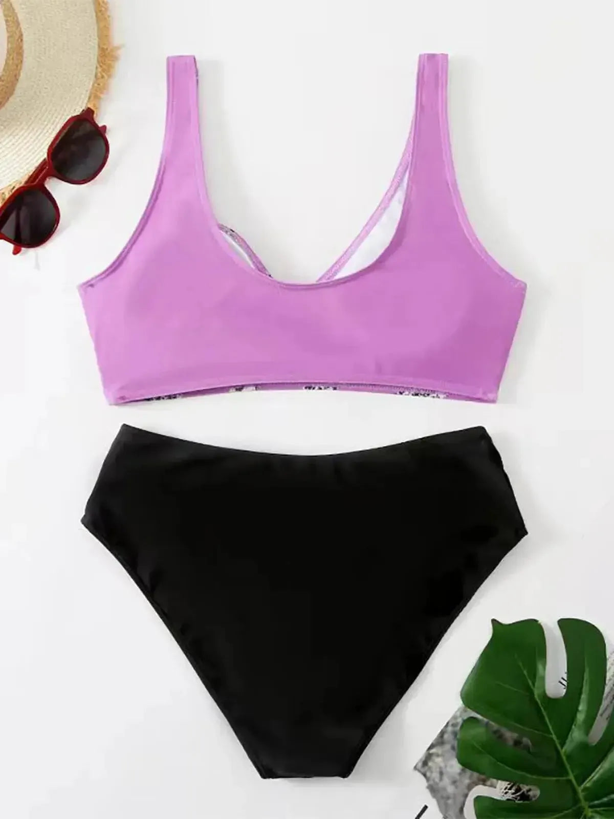 Bikini Rayé Brésilien 2 Pièces-Saylana