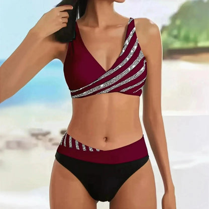 Bikini Rayé Brésilien 2 Pièces - Saylana