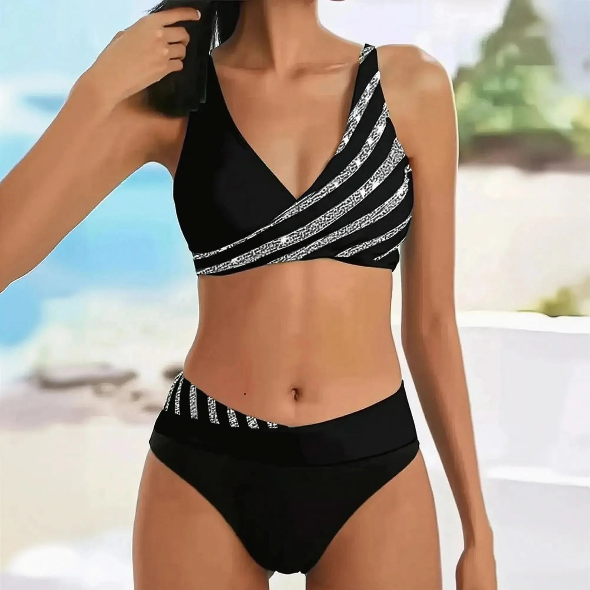 Bikini Rayé Brésilien 2 Pièces - Saylana