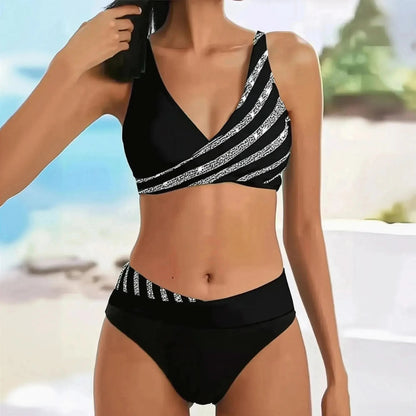 Bikini Rayé Brésilien 2 Pièces - Saylana