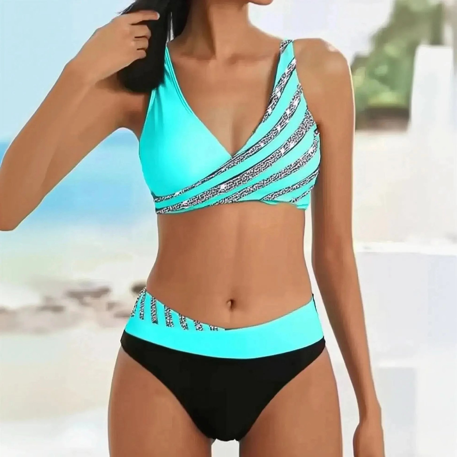 Bikini Rayé Brésilien 2 Pièces - Saylana