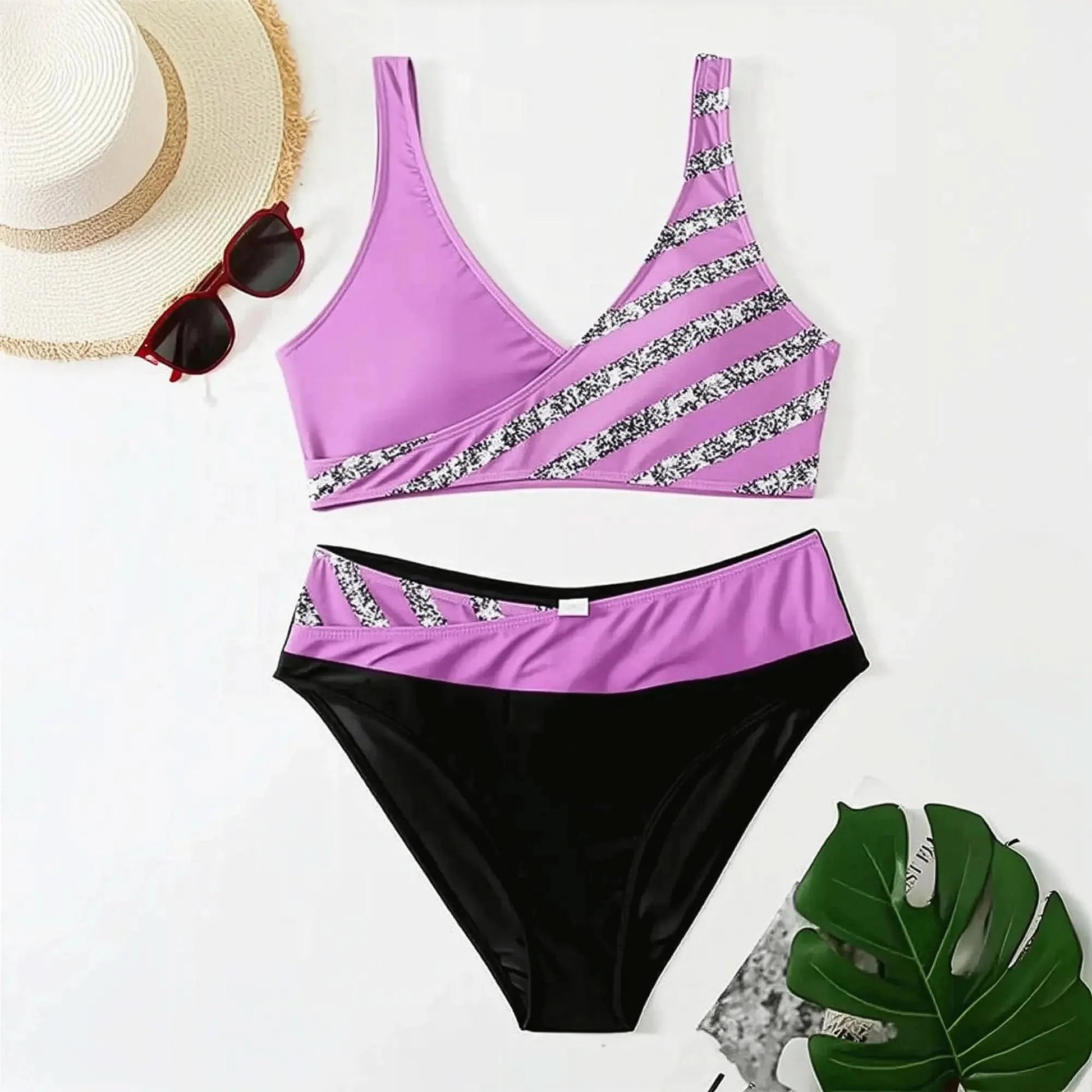 Bikini Rayé Brésilien 2 Pièces - Saylana