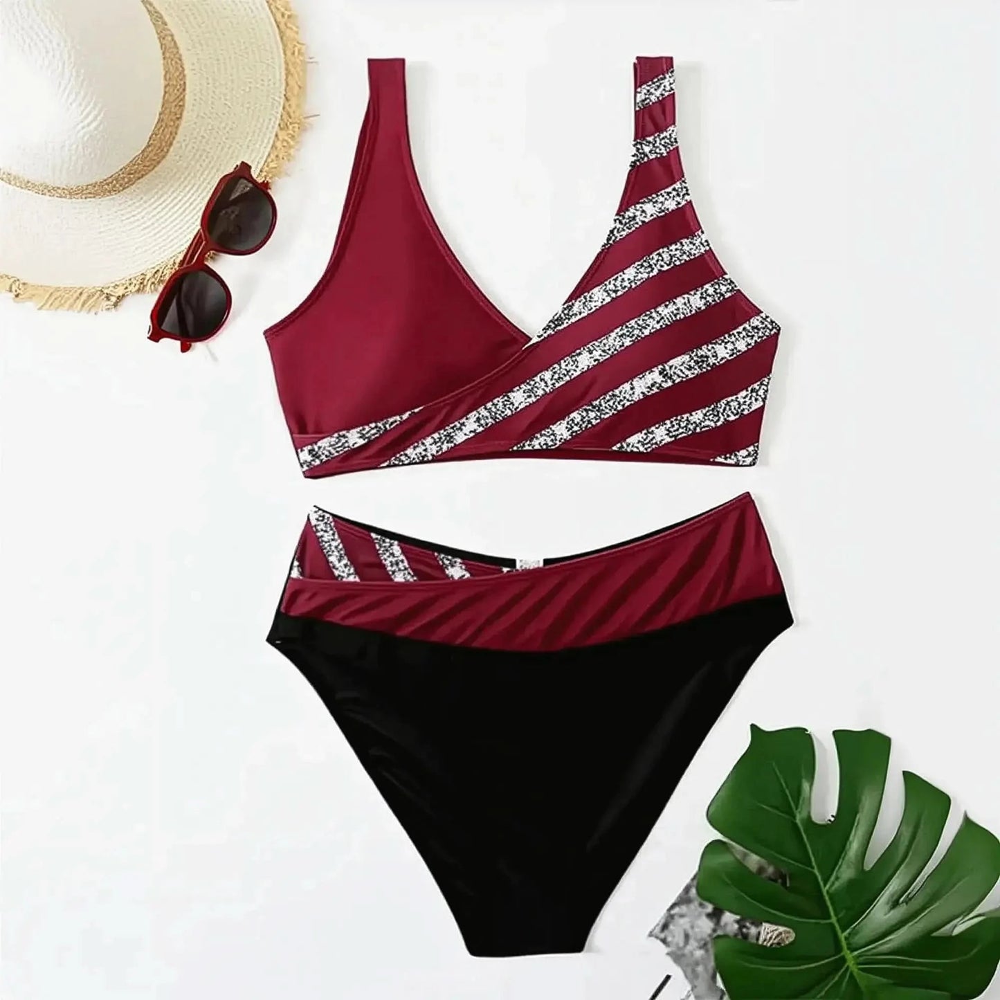 Bikini Rayé Brésilien 2 Pièces - Saylana