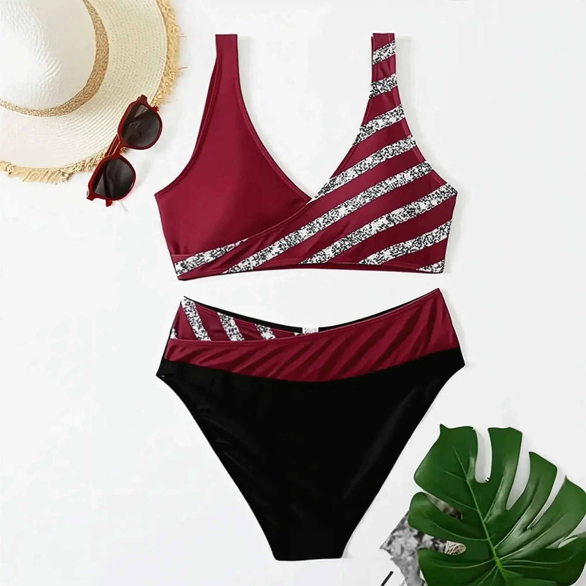 Bikini Rayé Brésilien 2 Pièces - Saylana