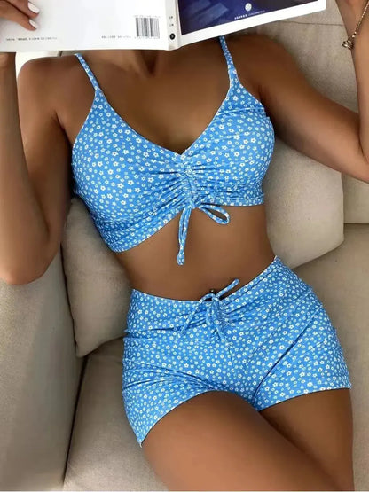 Bikini Taille Haute Floral Push-Up-Saylana