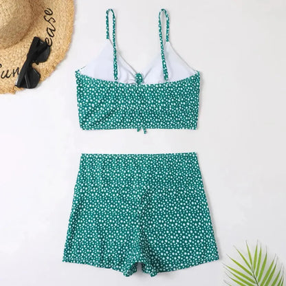 Bikini Taille Haute Floral Push-Up-Saylana