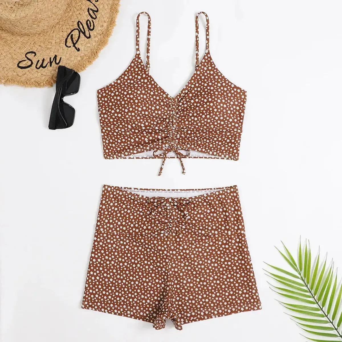 Bikini Taille Haute Floral Push-Up-Saylana