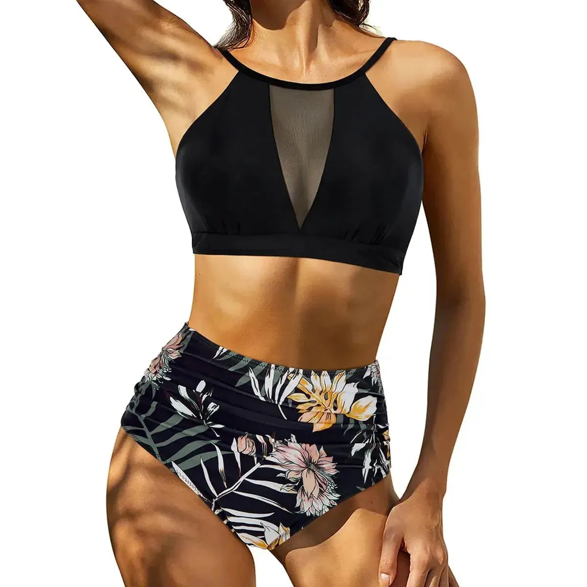 Bikini Taille Haute Imprimé-Saylana