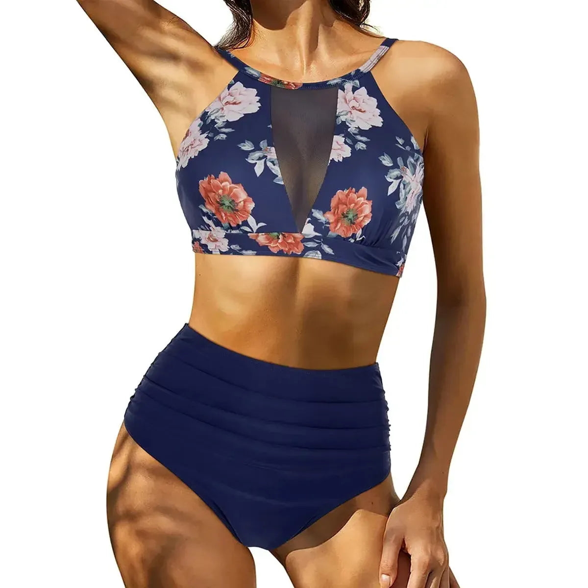 Bikini Taille Haute Imprimé-Saylana