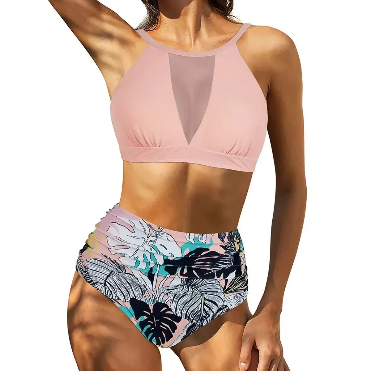 Bikini Taille Haute Imprimé-Saylana