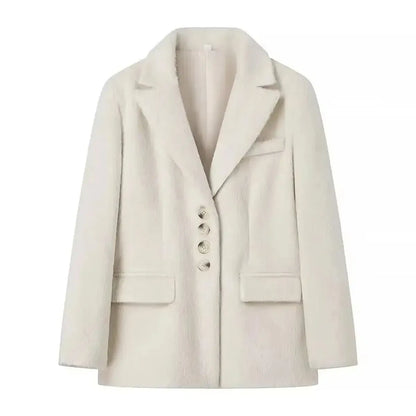 Blazer Chaud Col Revers-Saylana