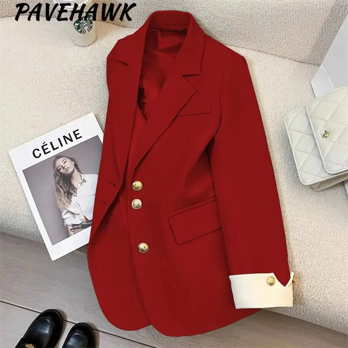 Blazer Chic Monobreasted Hiver-Saylana