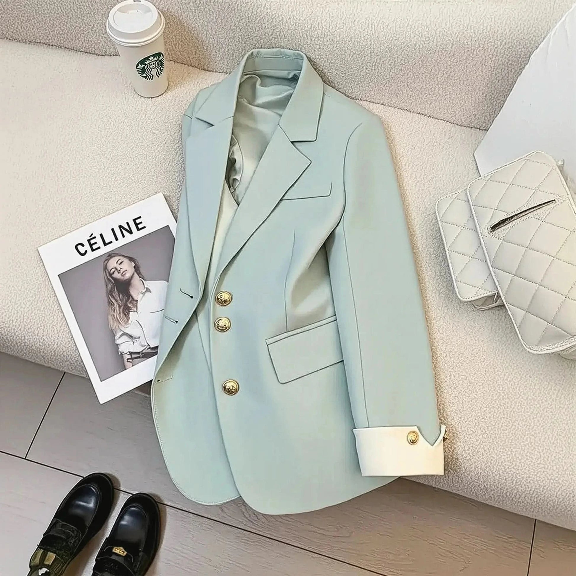 Blazer Chic Monobreasted Hiver - Saylana