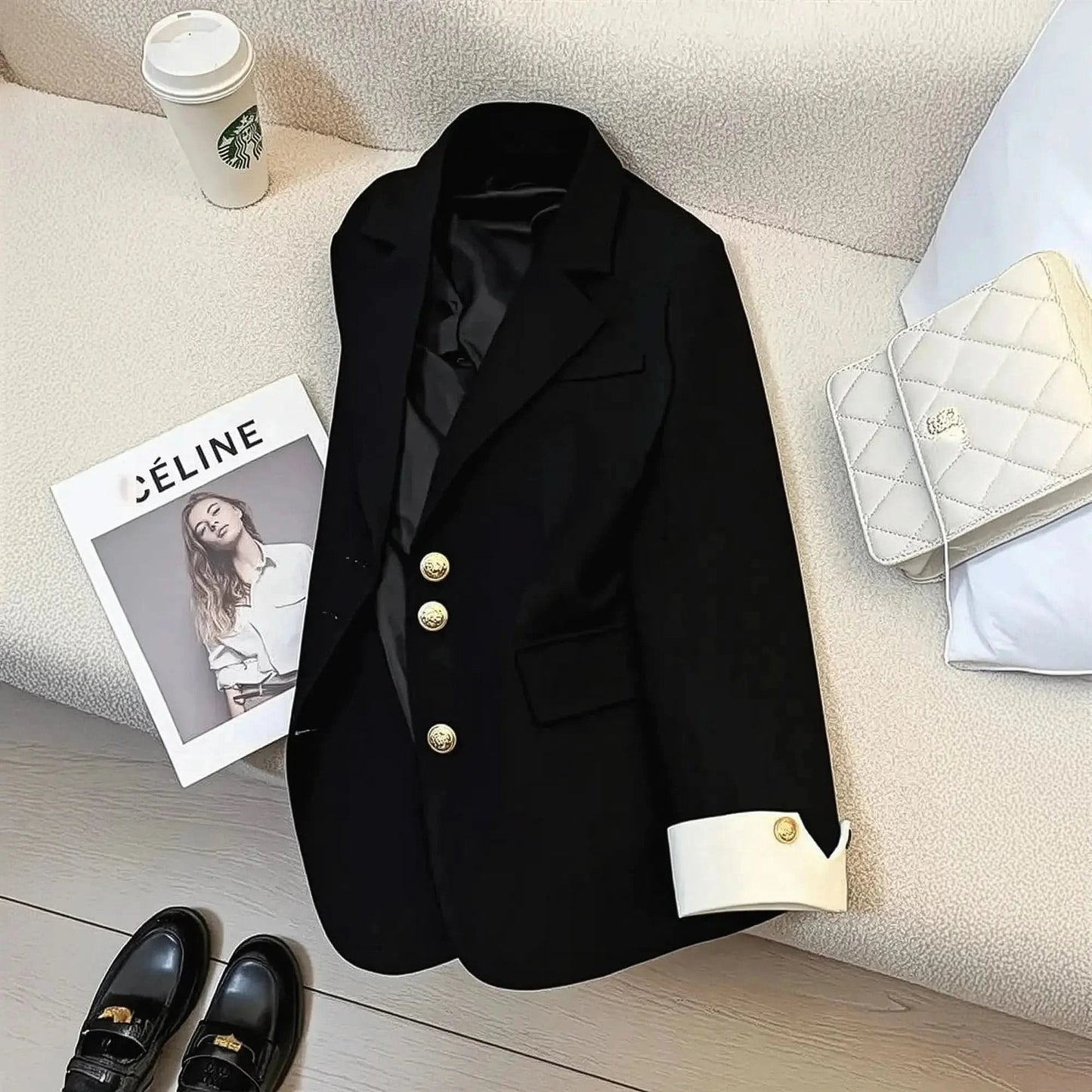 Blazer Chic Monobreasted Hiver - Saylana