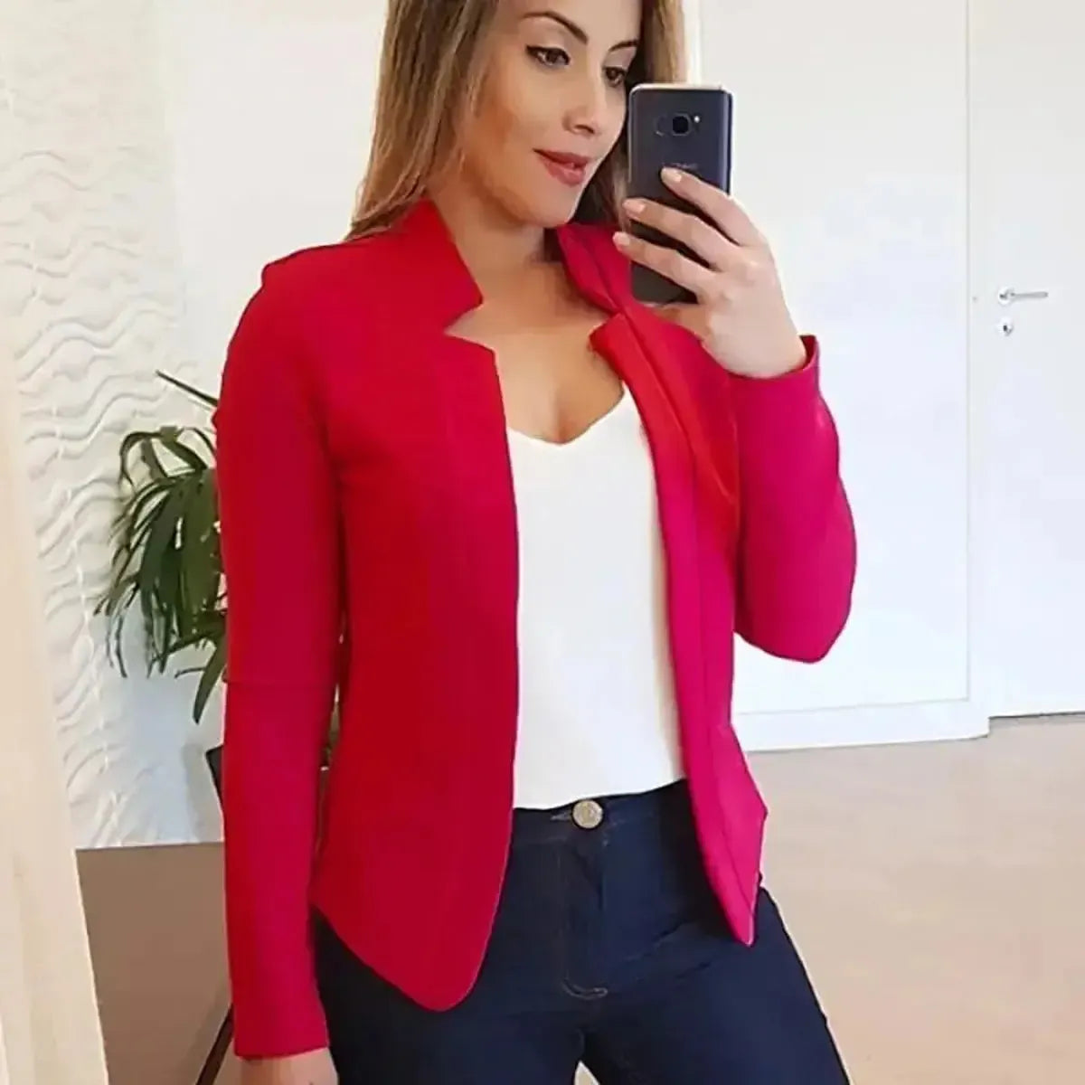 Blazer Fin Blanc Slim-Saylana