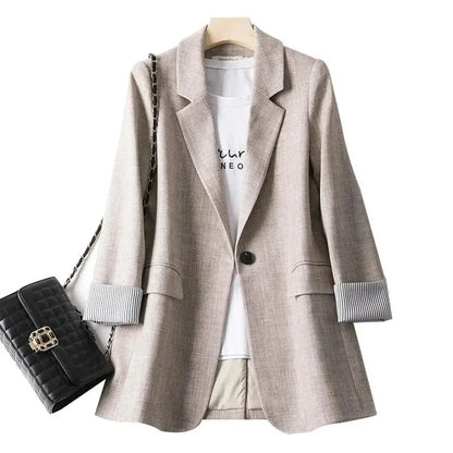 Blazer Printemps Carreaux Chic-Saylana