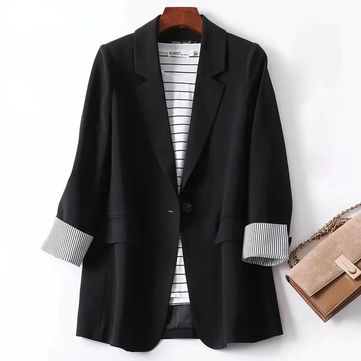 Blazer Printemps Carreaux Chic-Saylana