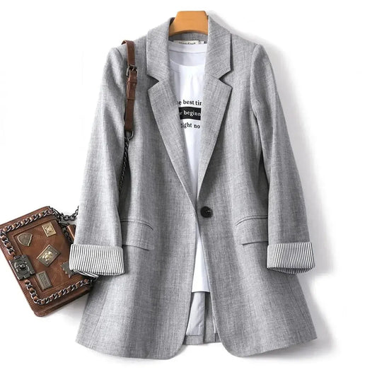 Blazer Printemps Carreaux Chic-Saylana
