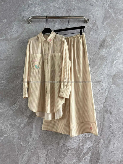 Blouse Ample avec Poche + Pantalon Large-Saylana