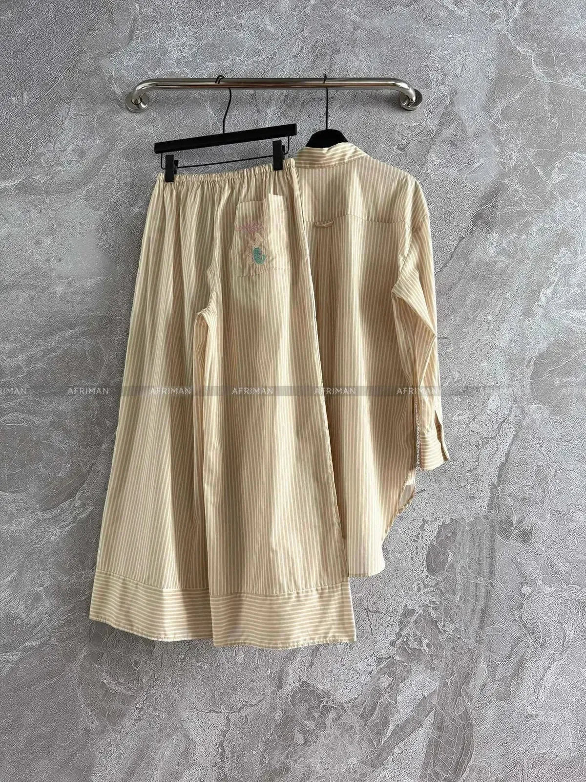 Blouse Ample avec Poche + Pantalon Large-Saylana