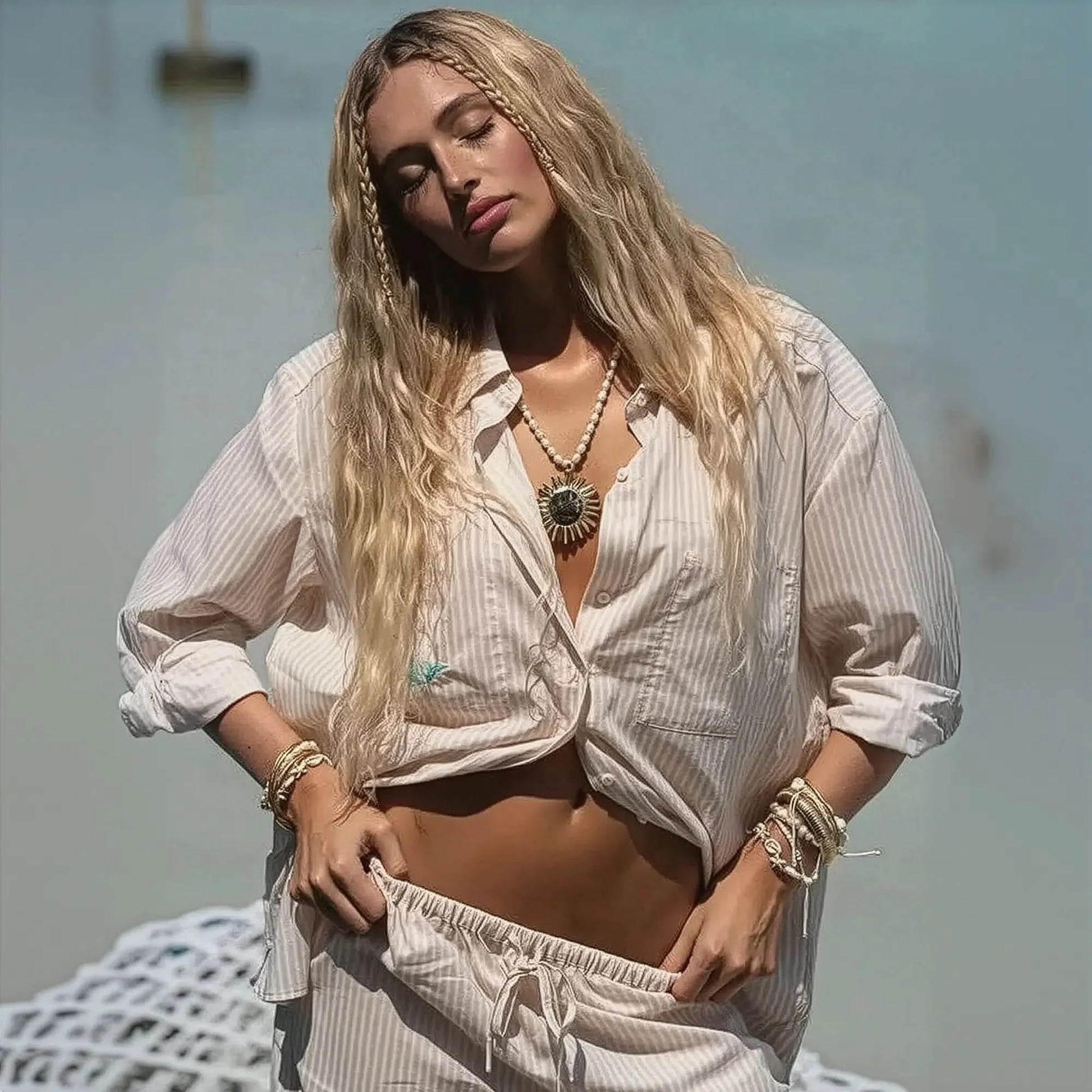 Blouse Ample avec Poche + Pantalon Large - Saylana