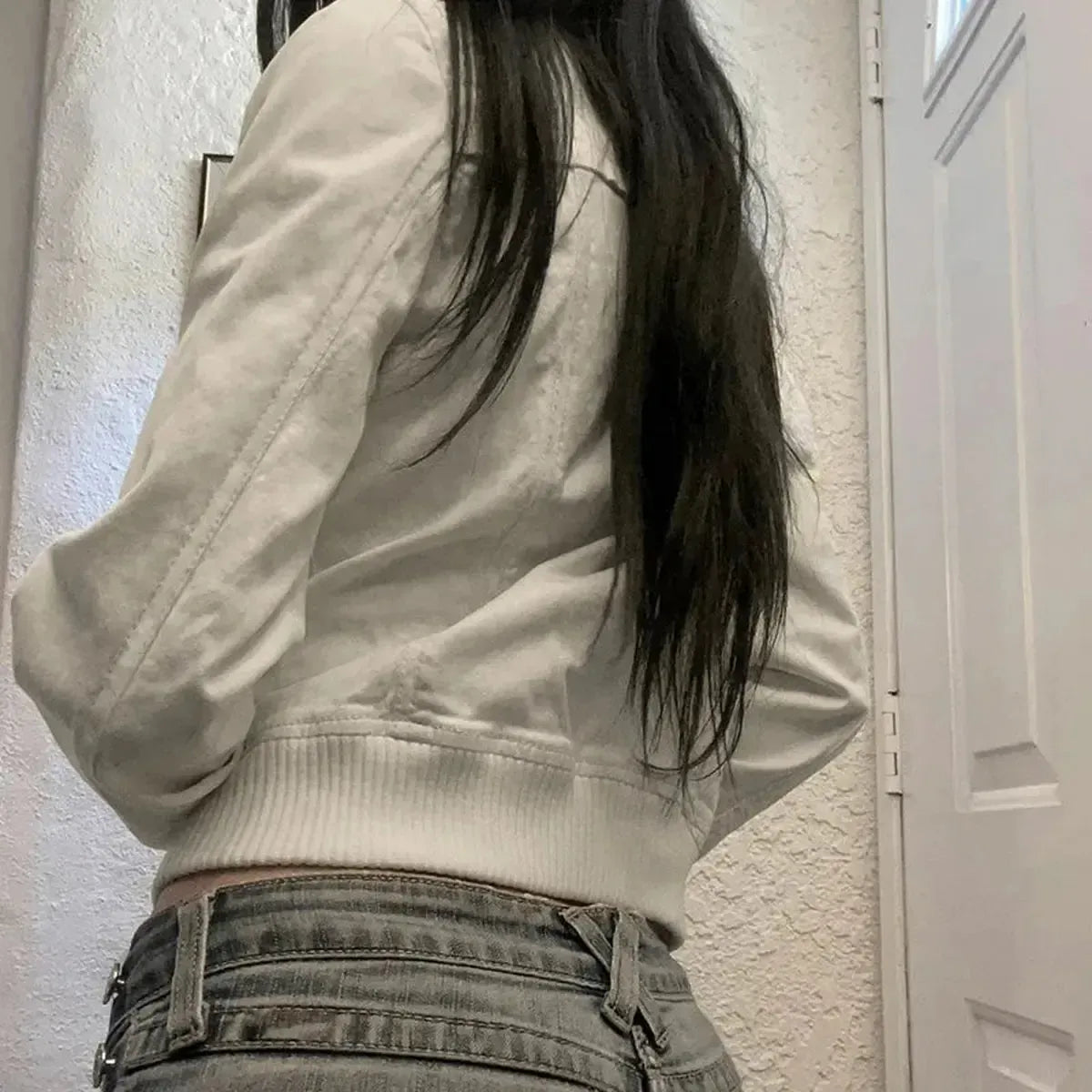 Blouson Slim Col Montant Harajuku-Saylana