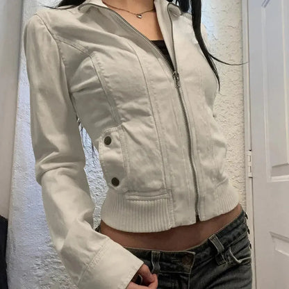 Blouson Slim Col Montant Harajuku-Saylana