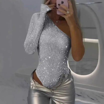 Body Asymétrique à Sequins-Saylana