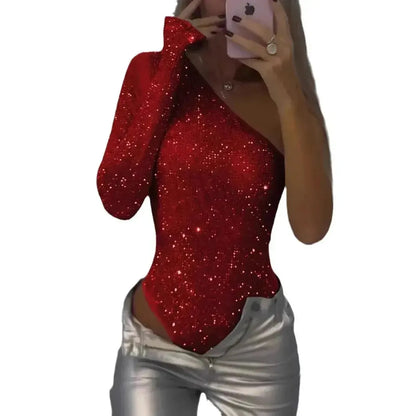 Body Asymétrique à Sequins-Saylana