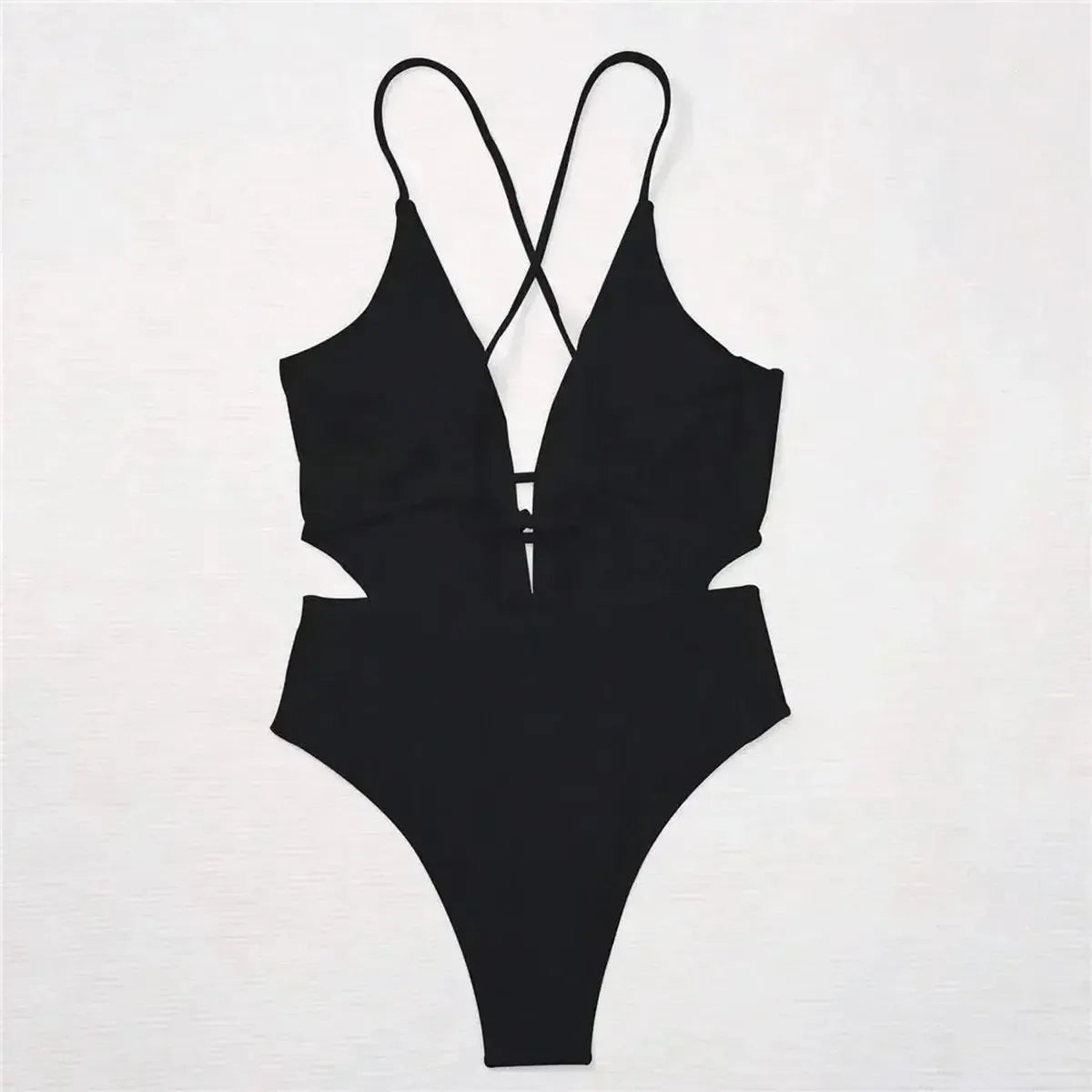 Body Bain Noir Échancré Dos Nu-Saylana