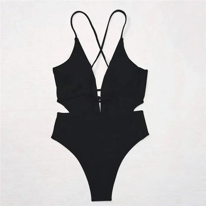 Body Bain Noir Échancré Dos Nu-Saylana