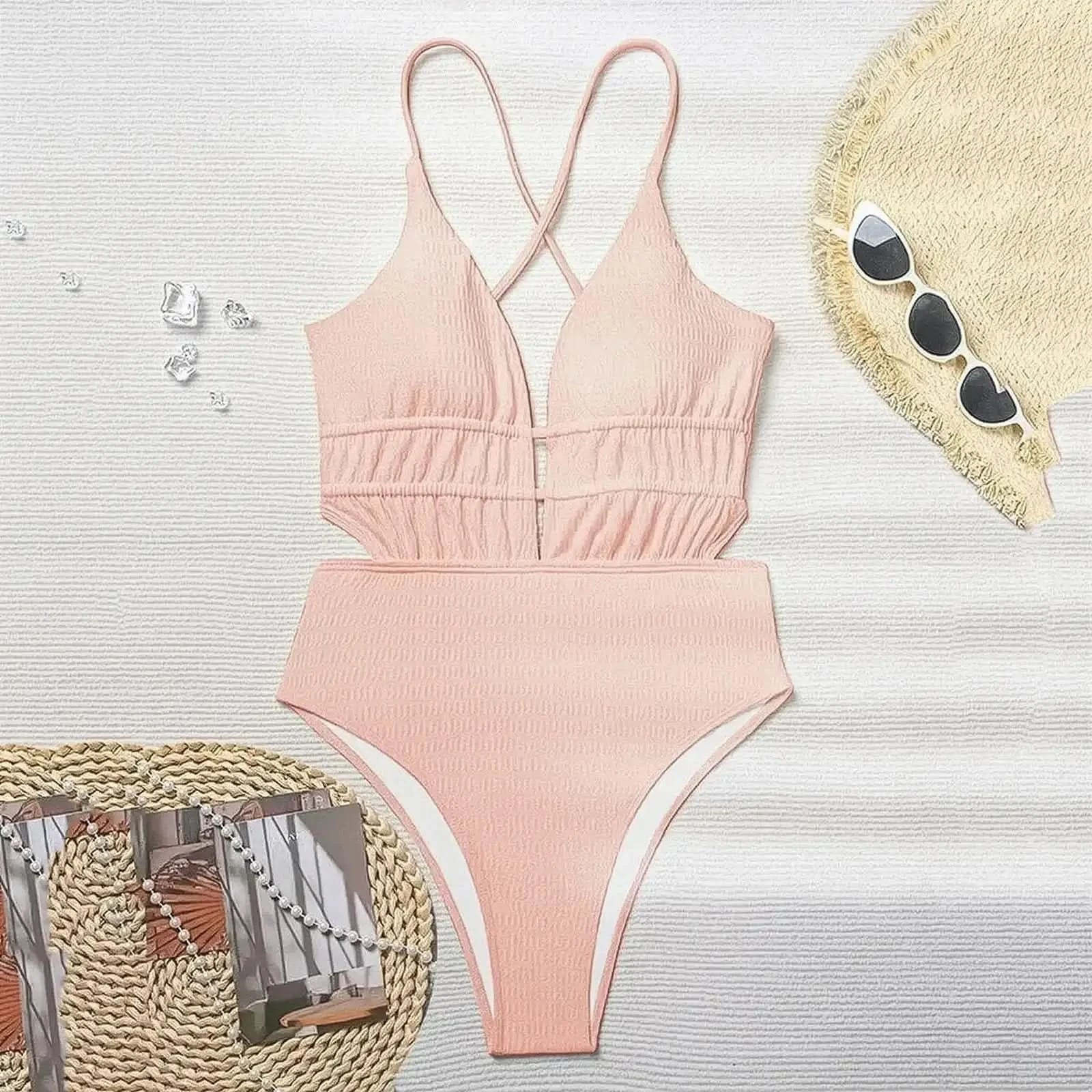 Body Bain Noir Échancré Dos Nu - Saylana