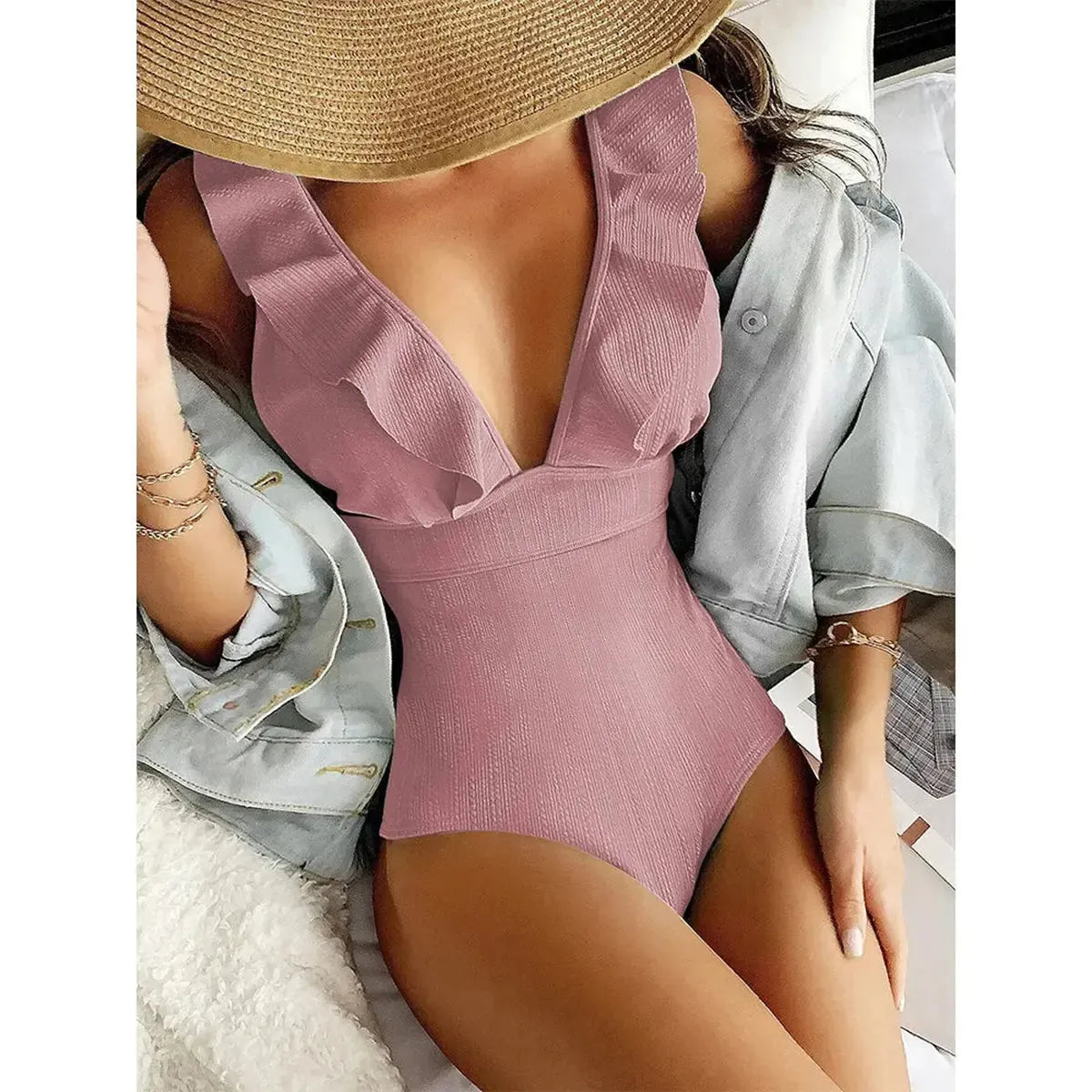Body Bain Volants Push-Up Été-Saylana