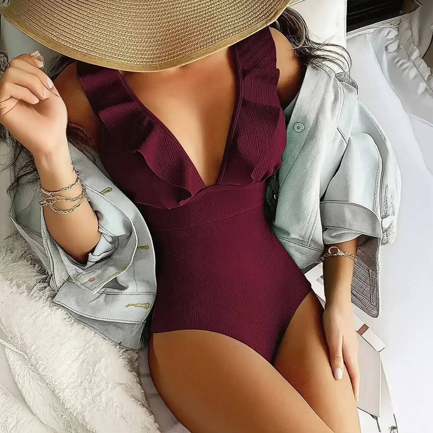 Body Bain Volants Push - Up Été - Saylana