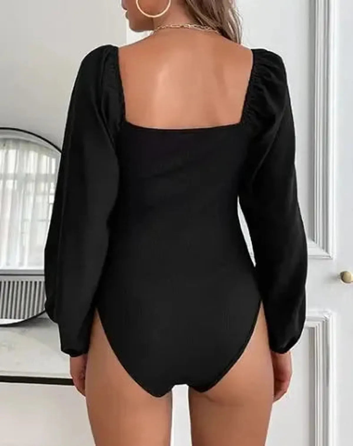 Body Chic Froncé Manches Longues-Saylana