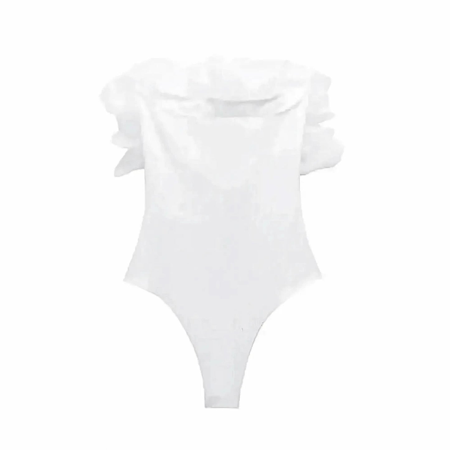 Body Côtelé à Volants Femme Chic - Saylana