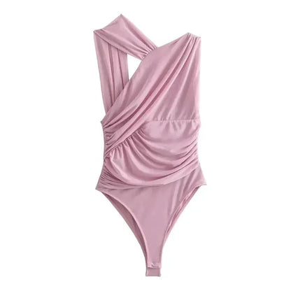 Body Léopard Transparent Sans Manches-Saylana