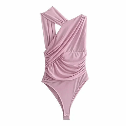 Body Léopard Transparent Sans Manches - Saylana