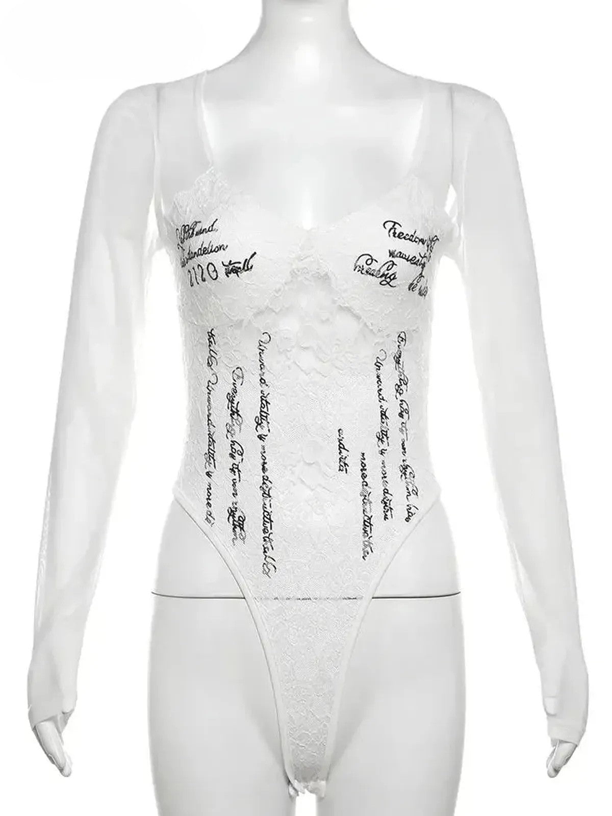 Body Manches Longues Transparent-Saylana