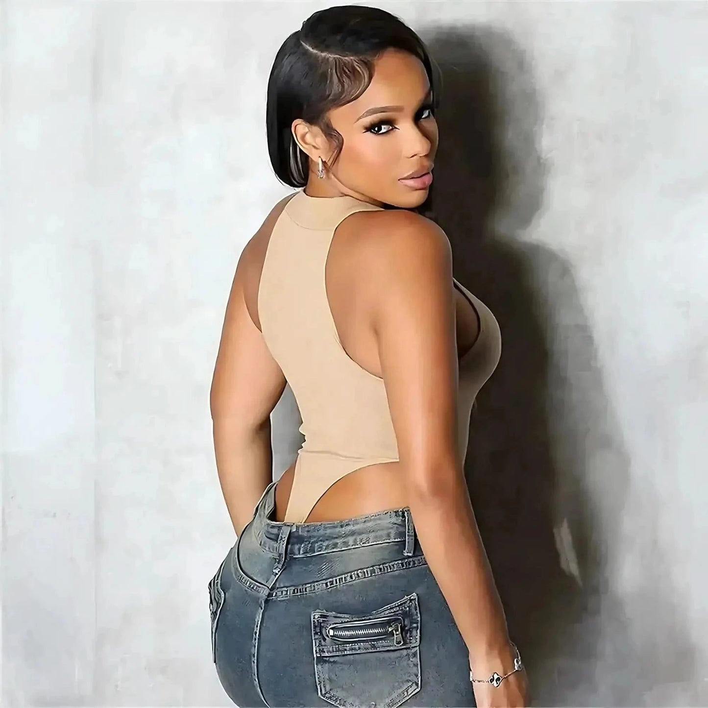 Body Taille Haute Sans Manches - Saylana